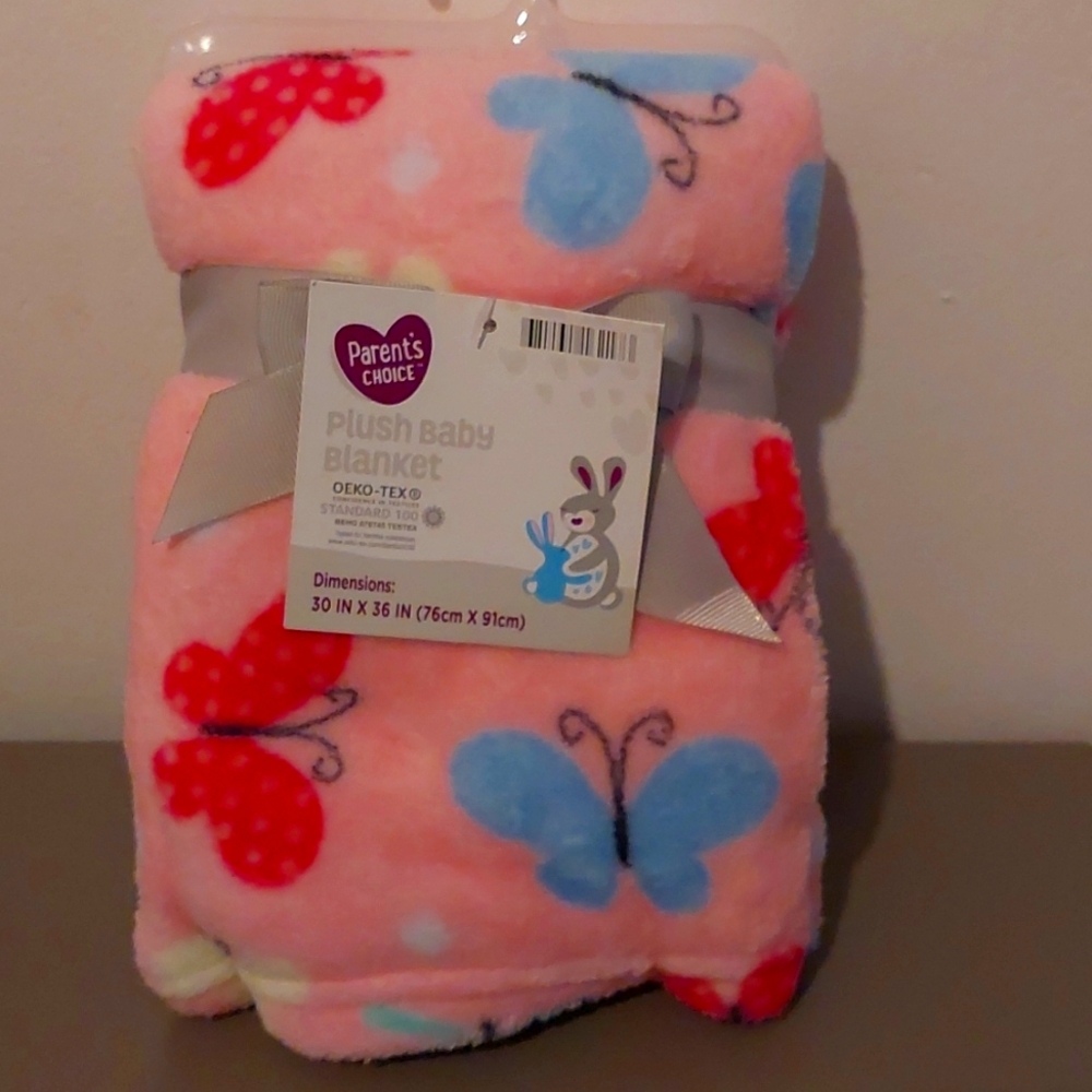 Plush baby blanket